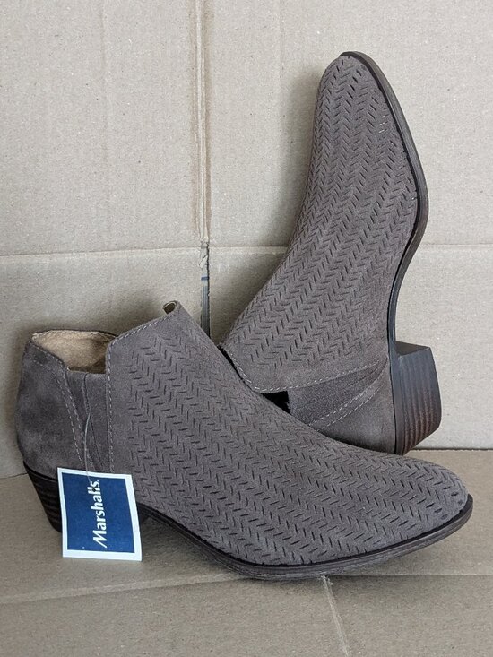 Lucky Brand Shoes - Lucky Brand Basel Women's Suede Booties Size 8 Taupe Side Slit Ankle Boots New